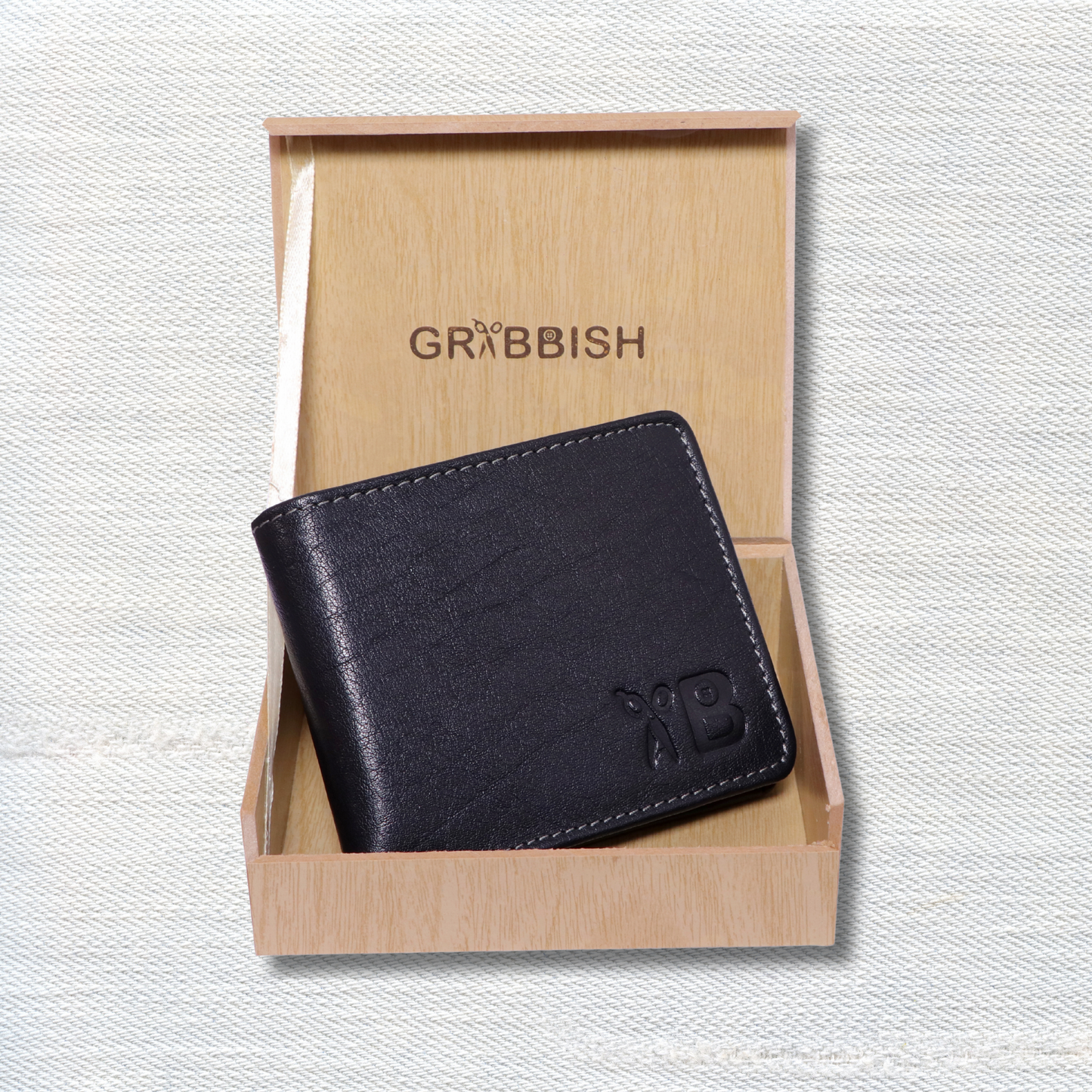 Classic Black Leather Wallet for Men - Sleek & Minimalist Design, Genuine Leather, Compact and Stylish Everyday Essential