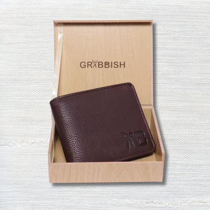 Men's Brown Leather Wallet - Timeless Elegance, Minimalist Design, Genuine Leather, Your Everyday Essential in Classic Brown