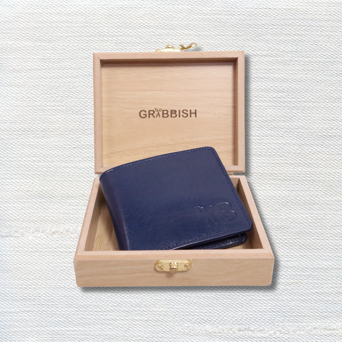 Men's Blue Leather Wallet - Modern Elegance, Sleek Design, Genuine Leather, Elevate Your Everyday Style with a Touch of Blue