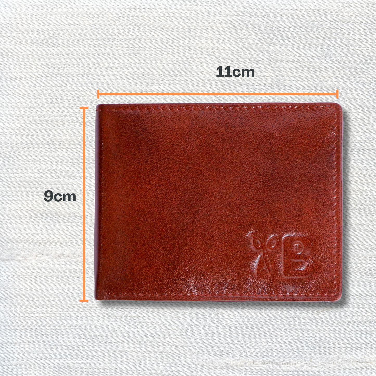 Grabbish Men's Genuine Leather Wallet | 8 Card Slots | Simple & Sleek | Stylish Brown