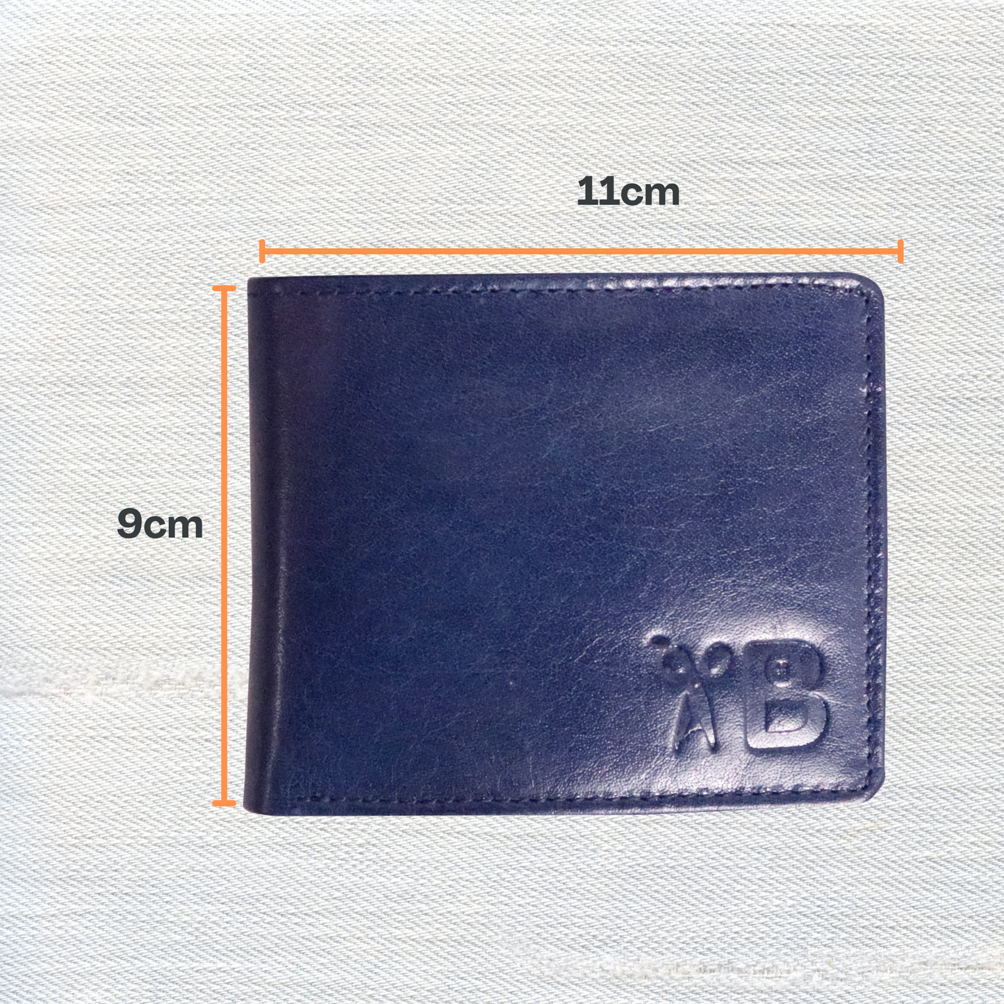 Men's Blue Leather Wallet - Modern Elegance, Sleek Design, Genuine Leather, Elevate Your Everyday Style with a Touch of Blue