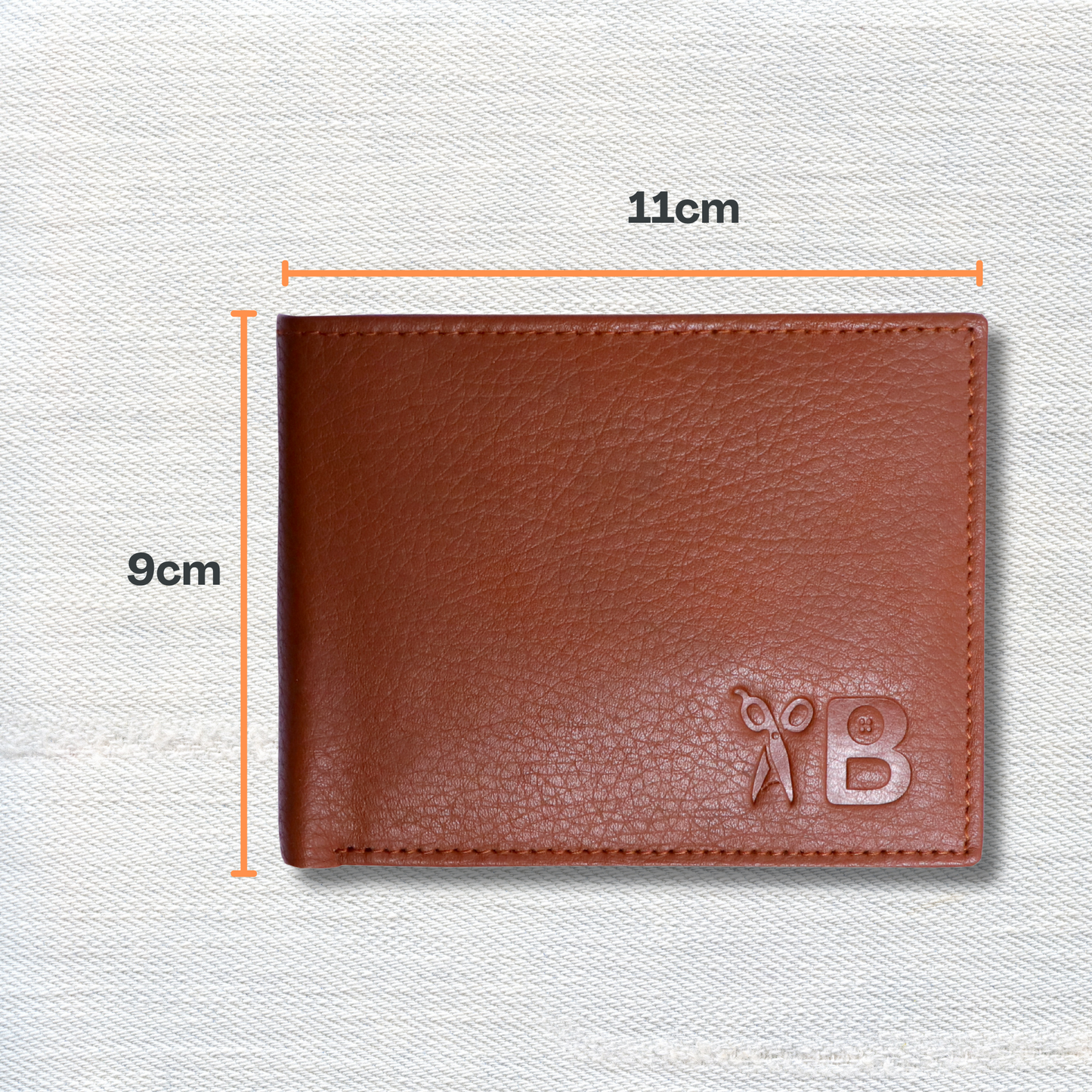 Grabbish Men's Leather Wallet | Modern Design | 6 Card Slots | 2 Slots for Photo / ID | Premium Leather Wallet | Brown Color