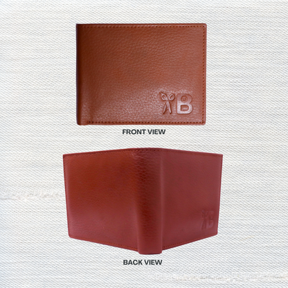 Grabbish Men's Leather Wallet | Modern Design | 6 Card Slots | 2 Slots for Photo / ID | Premium Leather Wallet | Brown Color