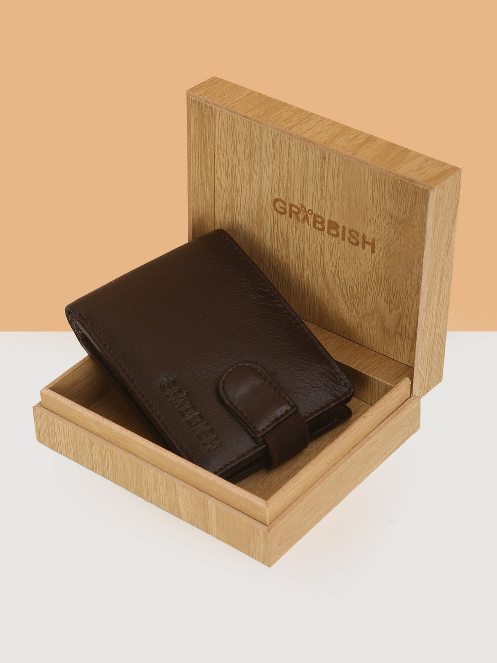Chocolate Brown Bifold Leather Mens Wallet