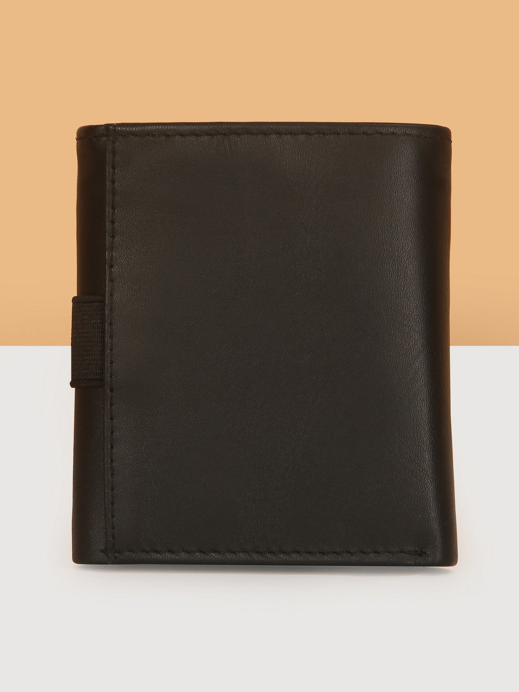 Black Trifold Leather Mens Wallet