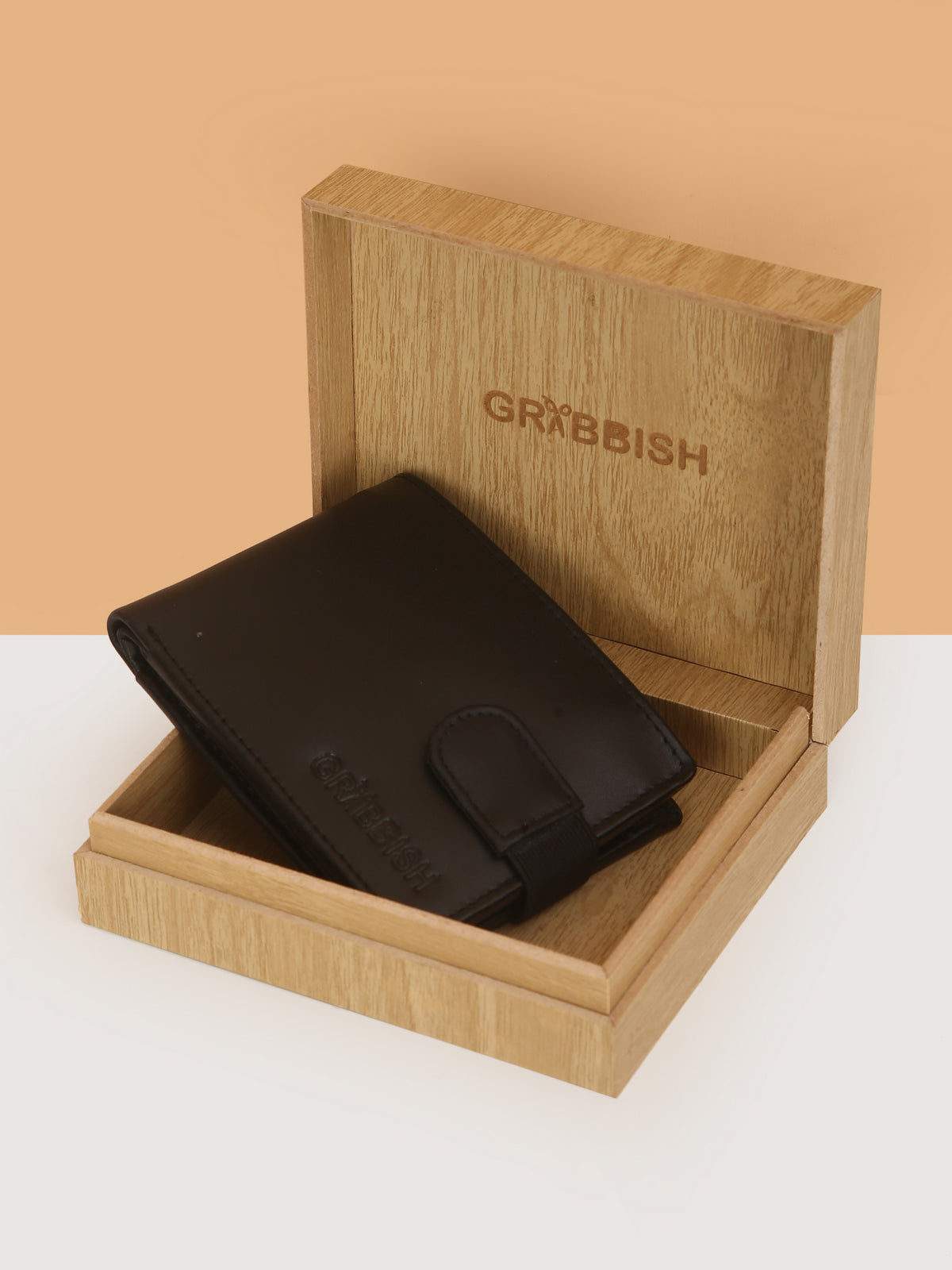 Black Bifold Leather Mens Wallet