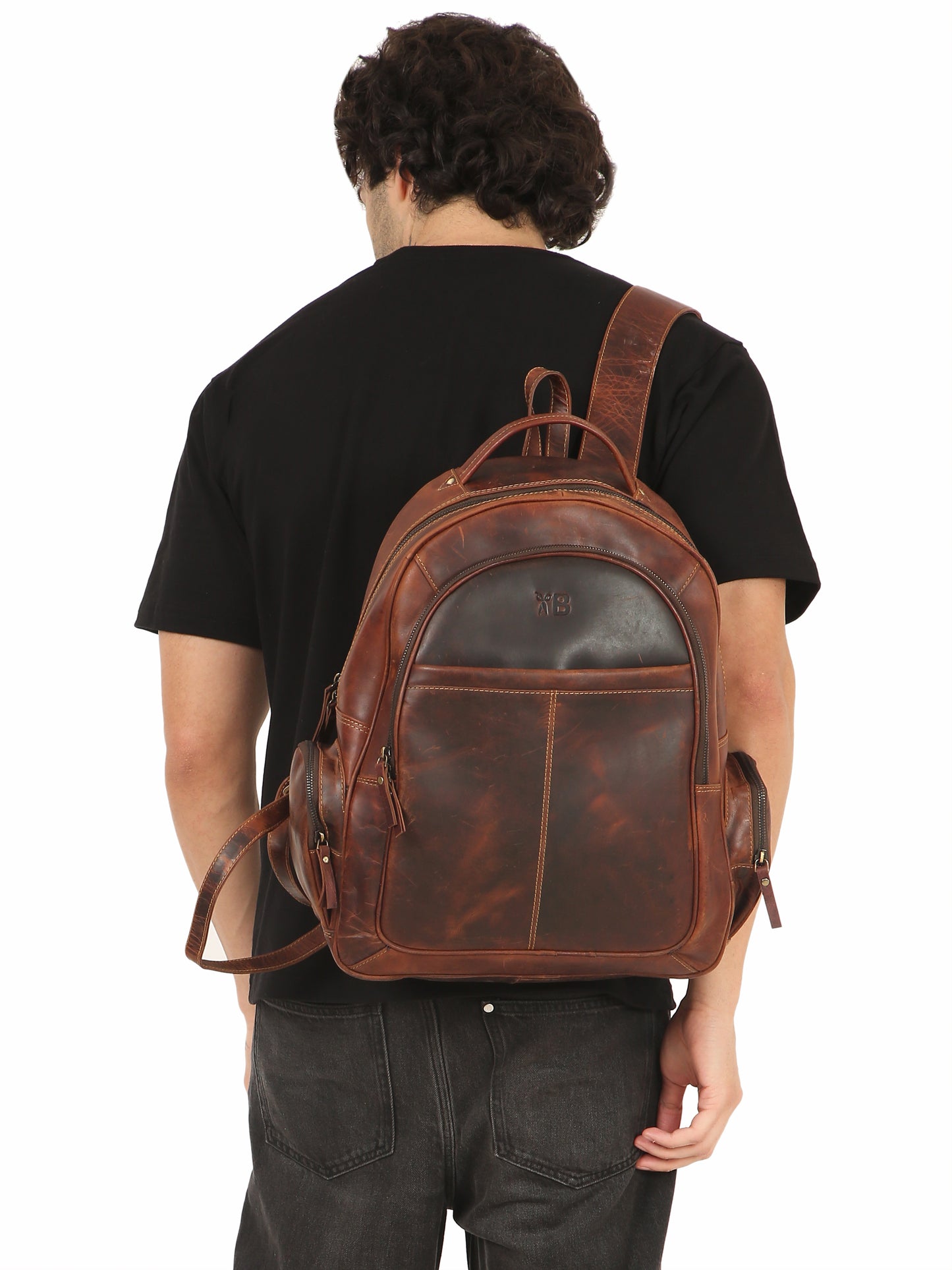 Premium Leather Backpack: Stylish, Durable, and Functional | Ideal for Travel, Work, and Everyday Use