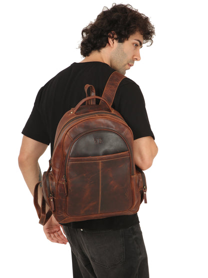 Premium Leather Backpack: Stylish, Durable, and Functional | Ideal for Travel, Work, and Everyday Use