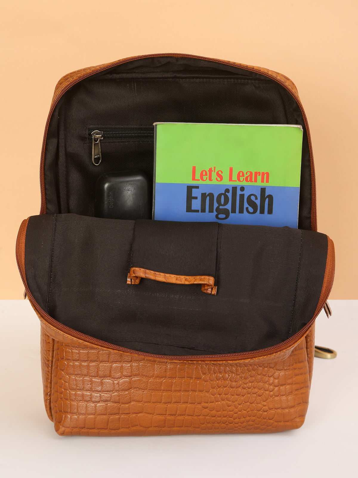 Tan Croco Luxe Chest Bag – Rahul Makin's Signature Monogram Edition