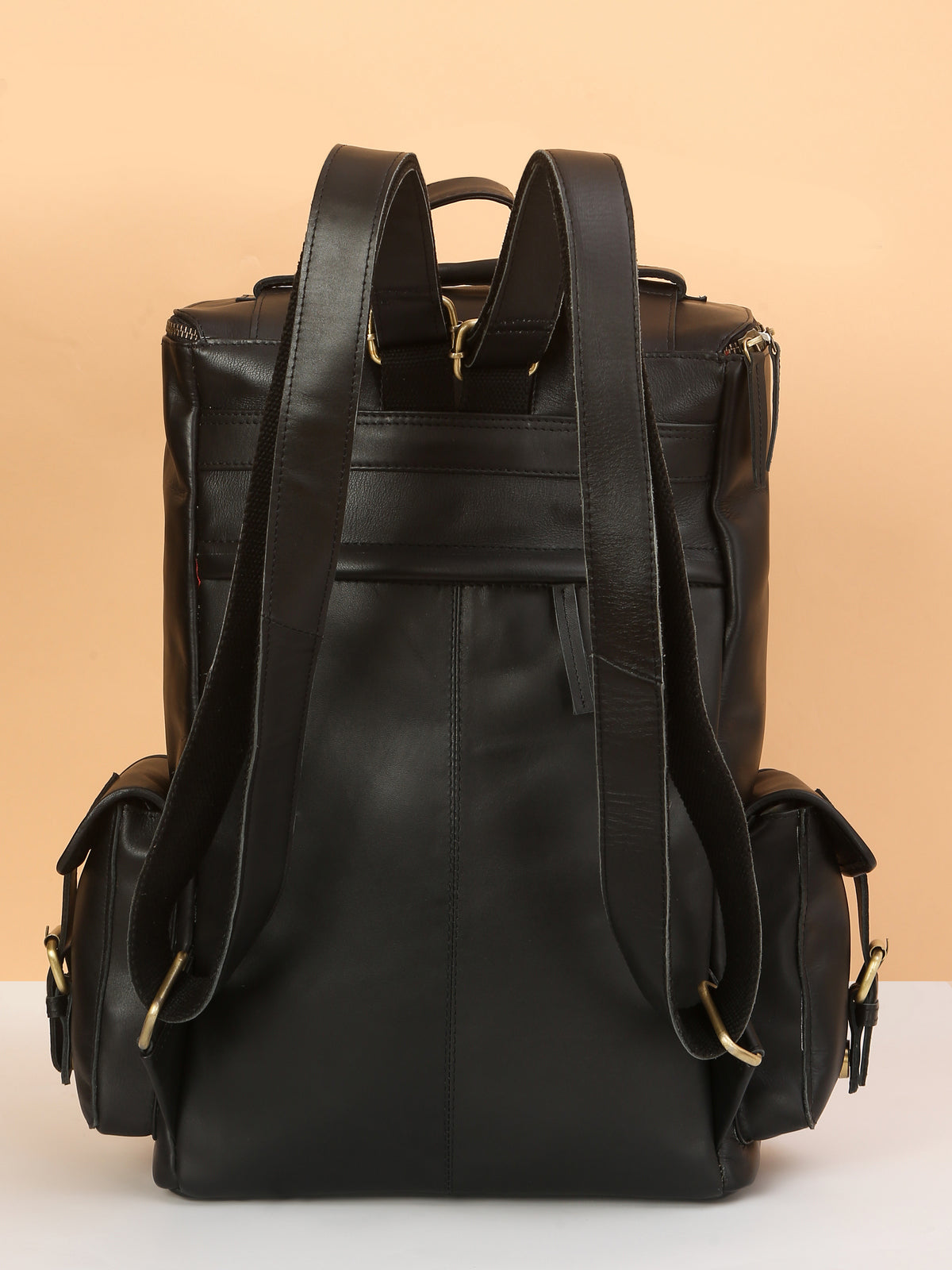 Signature Black Leather Backpack – Rahul Makin's Signature Monogram Edition | Iconic Design, Maximum Utility