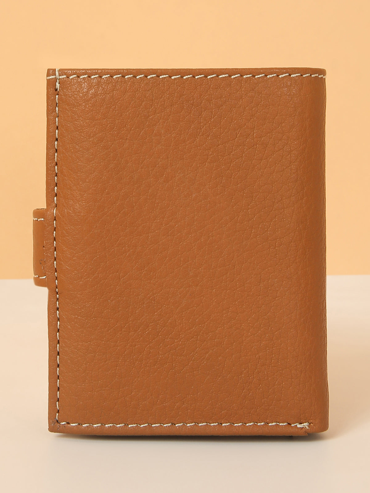 Tan POP-UP Card Wallet with RFID Protection