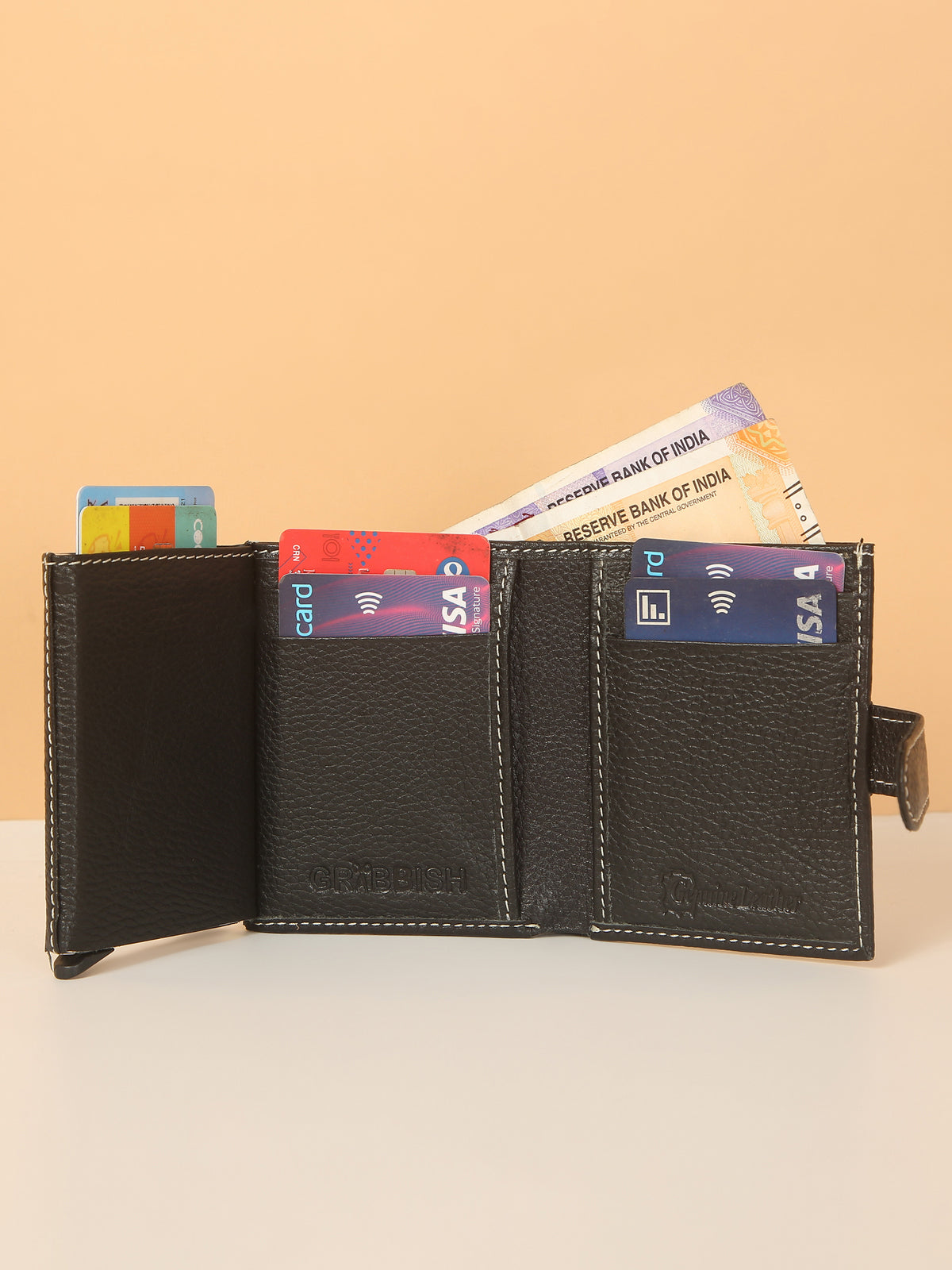 Black POP-UP Card Wallet with RFID Protection