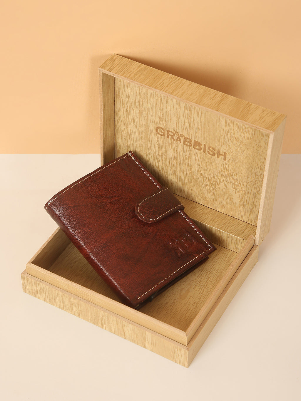 Brown POP-UP Card Wallet with RFID Protection