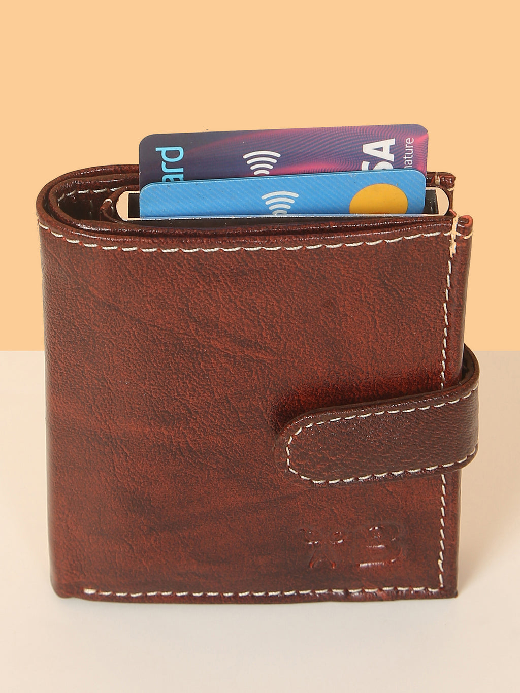 Brown POP-UP Card Wallet with RFID Protection
