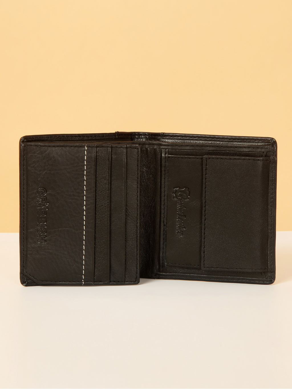 Black Leather Notebook Wallet for Men – Classic Style & Practical Design
