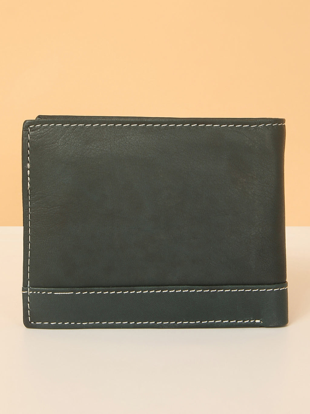Green Designer Bifold Leather Wallet for Men