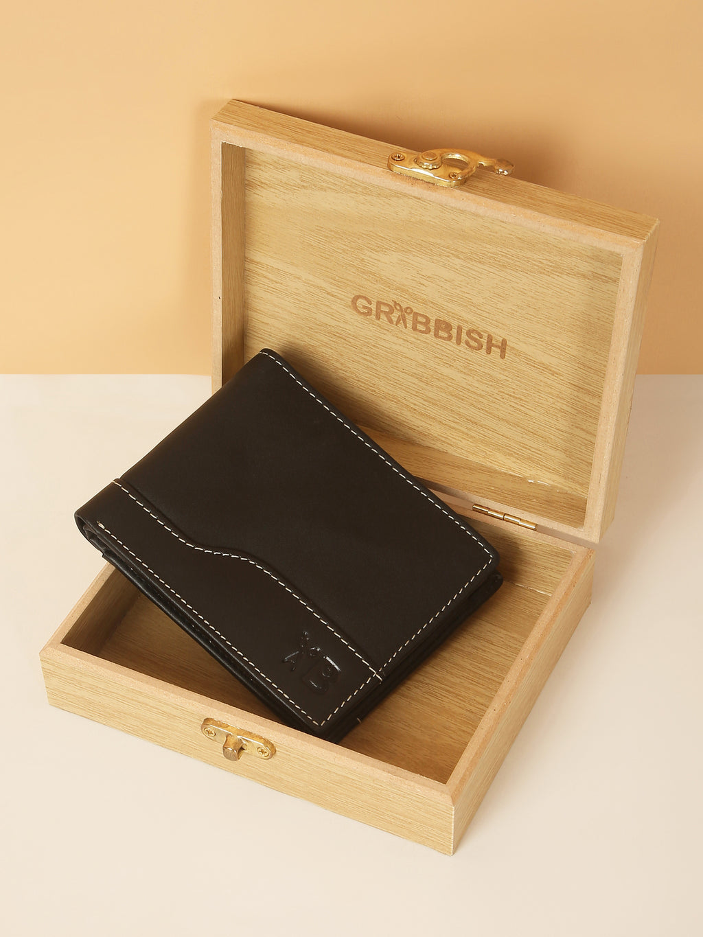 Black Designer Bifold Leather Wallet for Men