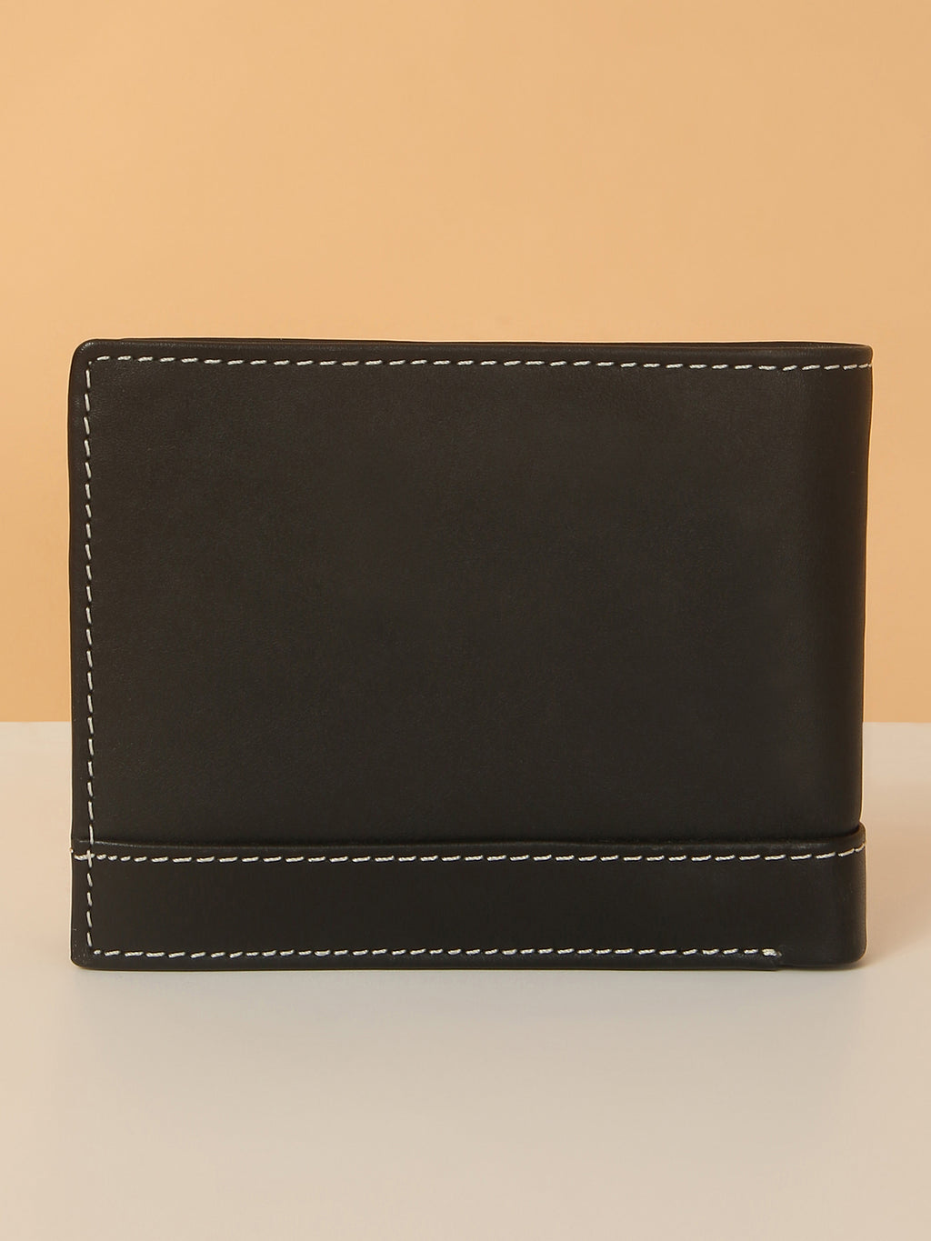 Black Designer Bifold Leather Wallet for Men