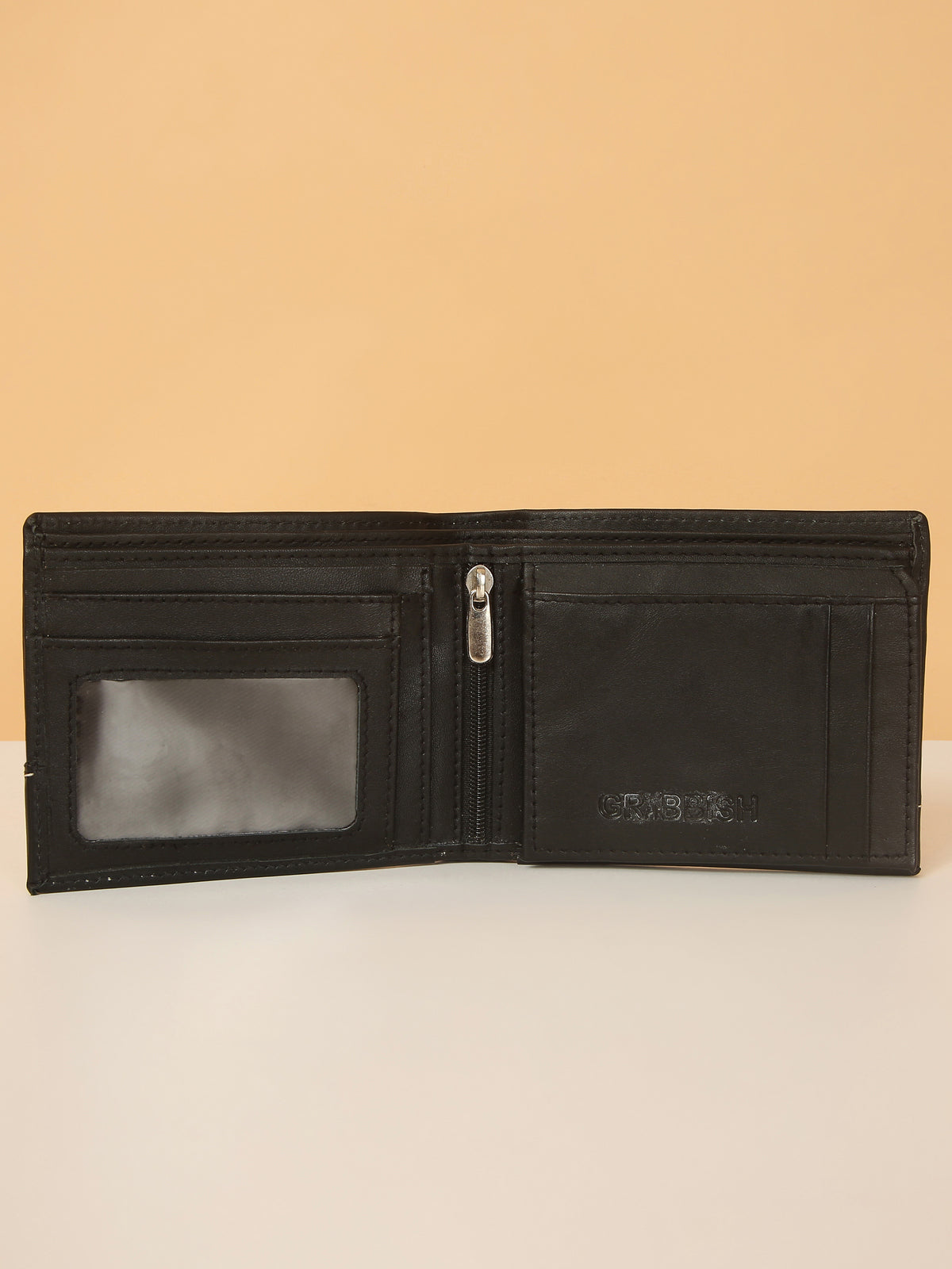 Black Designer Bifold Leather Wallet for Men