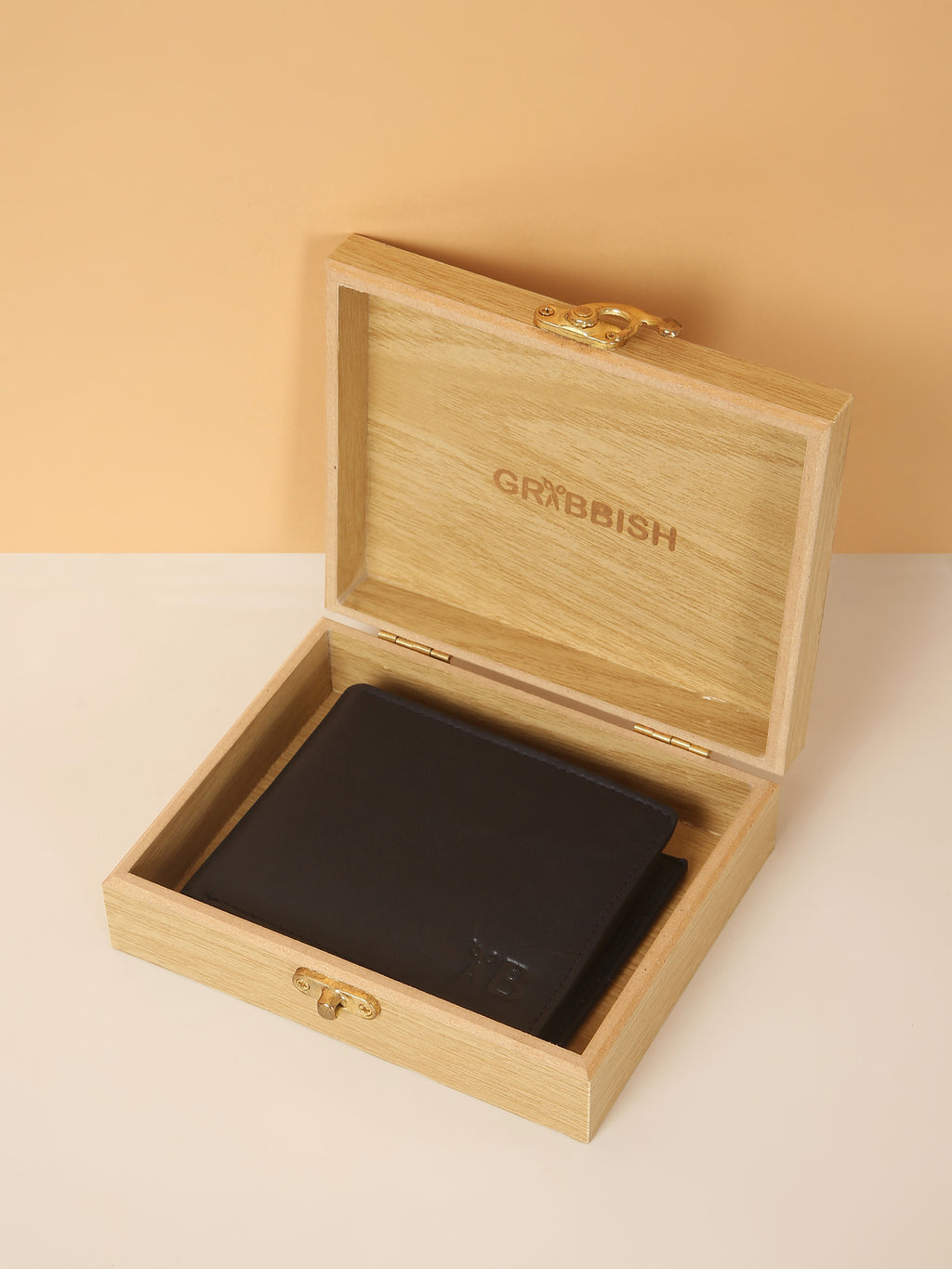 Blue Bifold Leather Wallet for Men – ID Card Slot & Slim Design