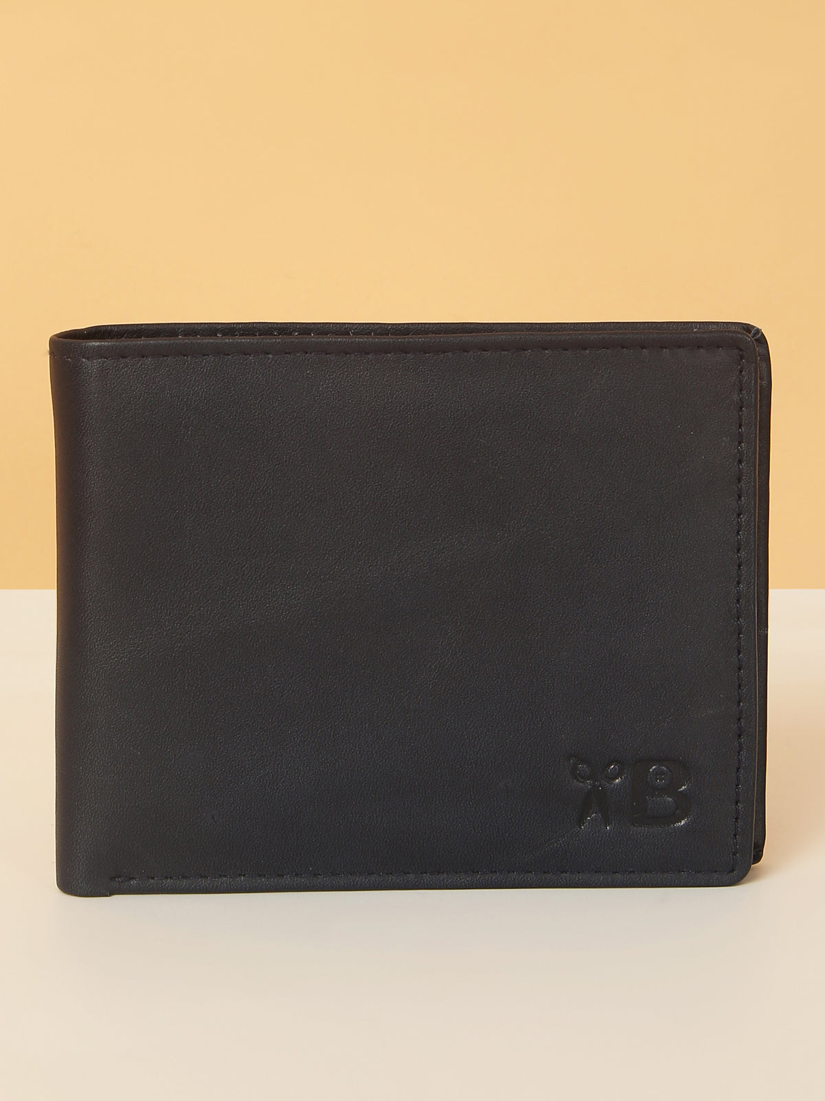 Blue Bifold Leather Wallet for Men – ID Card Slot & Slim Design