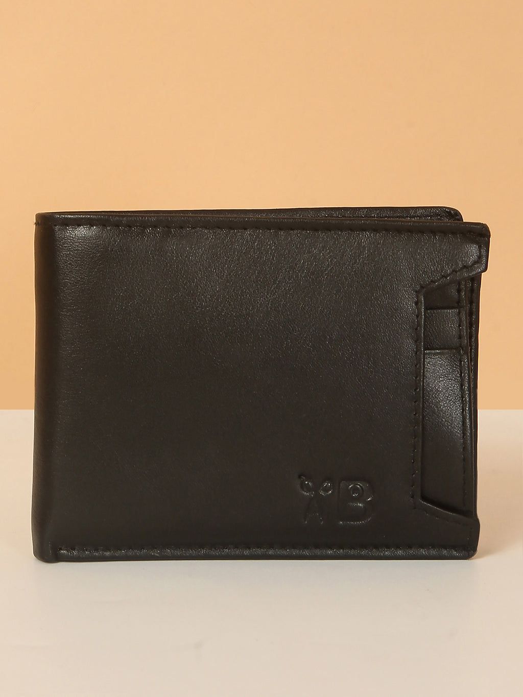 Black Bifold Leather Wallet for Men – Detachable Card Holder