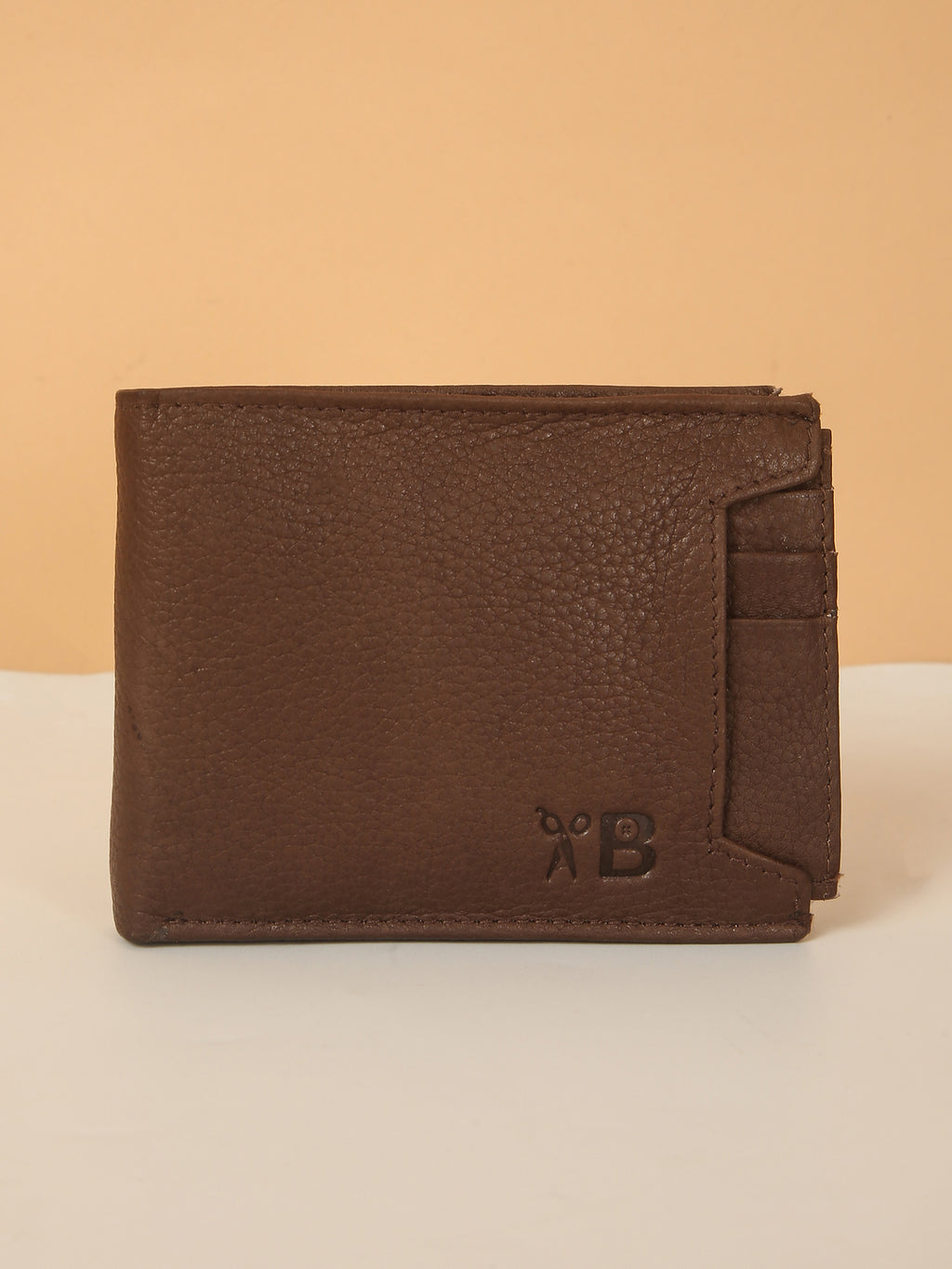 Brown Bifold Leather Wallet for Men – Detachable Card Holder