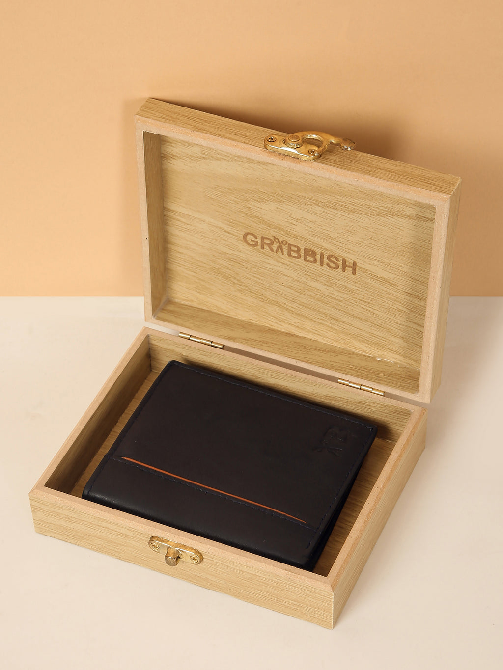 Blue Leather Notebook Wallet for Men – Classic Style & Practical Design