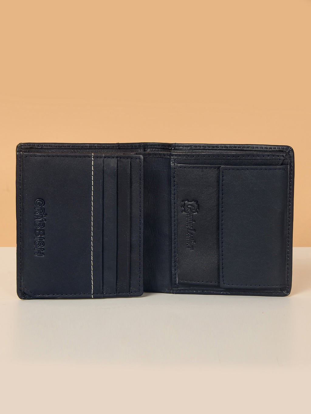 Blue Leather Notebook Wallet for Men – Classic Style & Practical Design