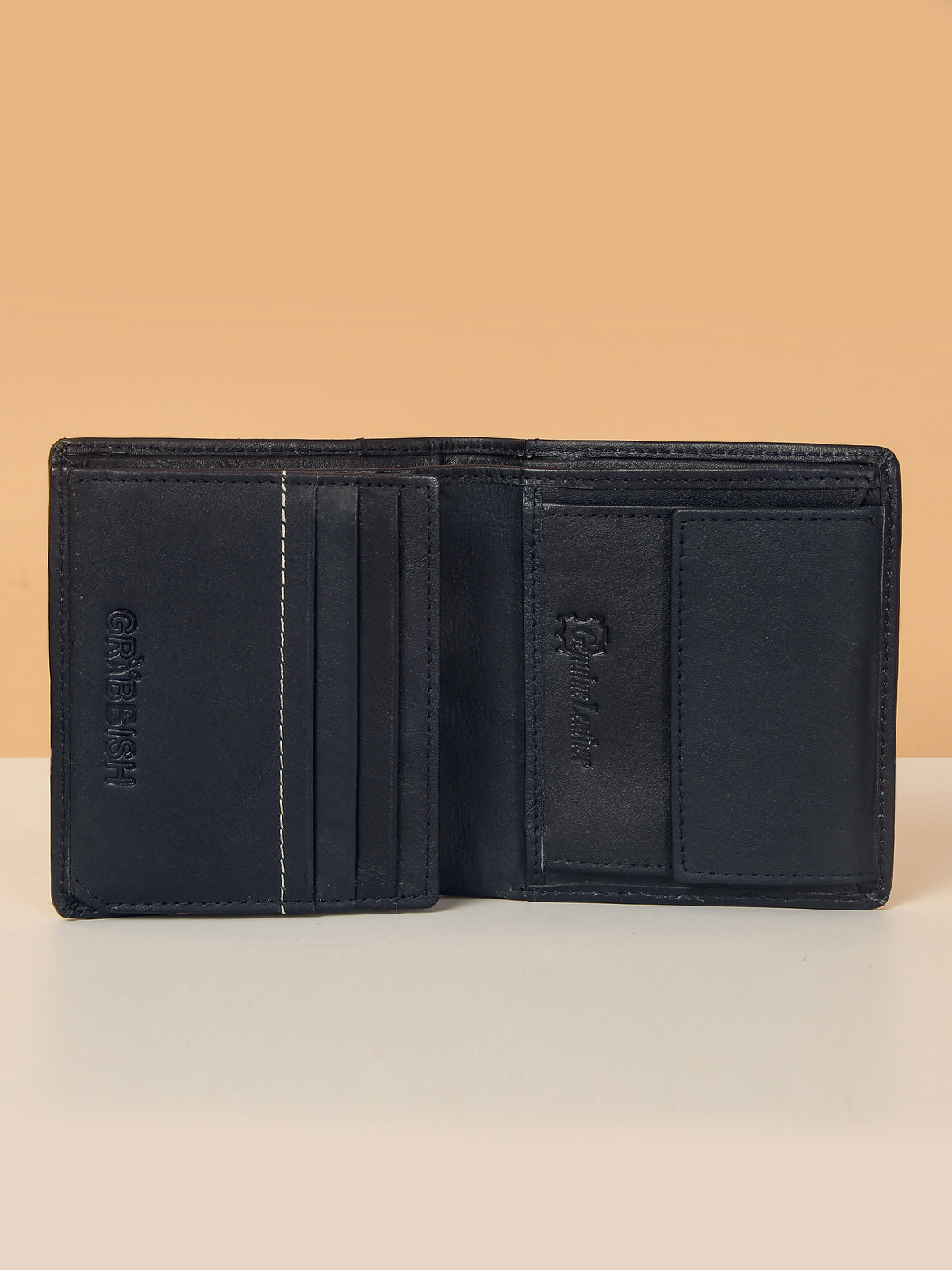 Blue Leather Notebook Wallet for Men – Classic Style & Practical Design