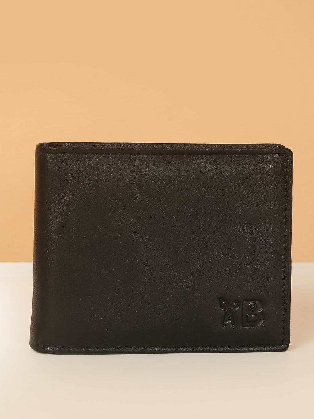 Black Bifold Leather Wallet for Men