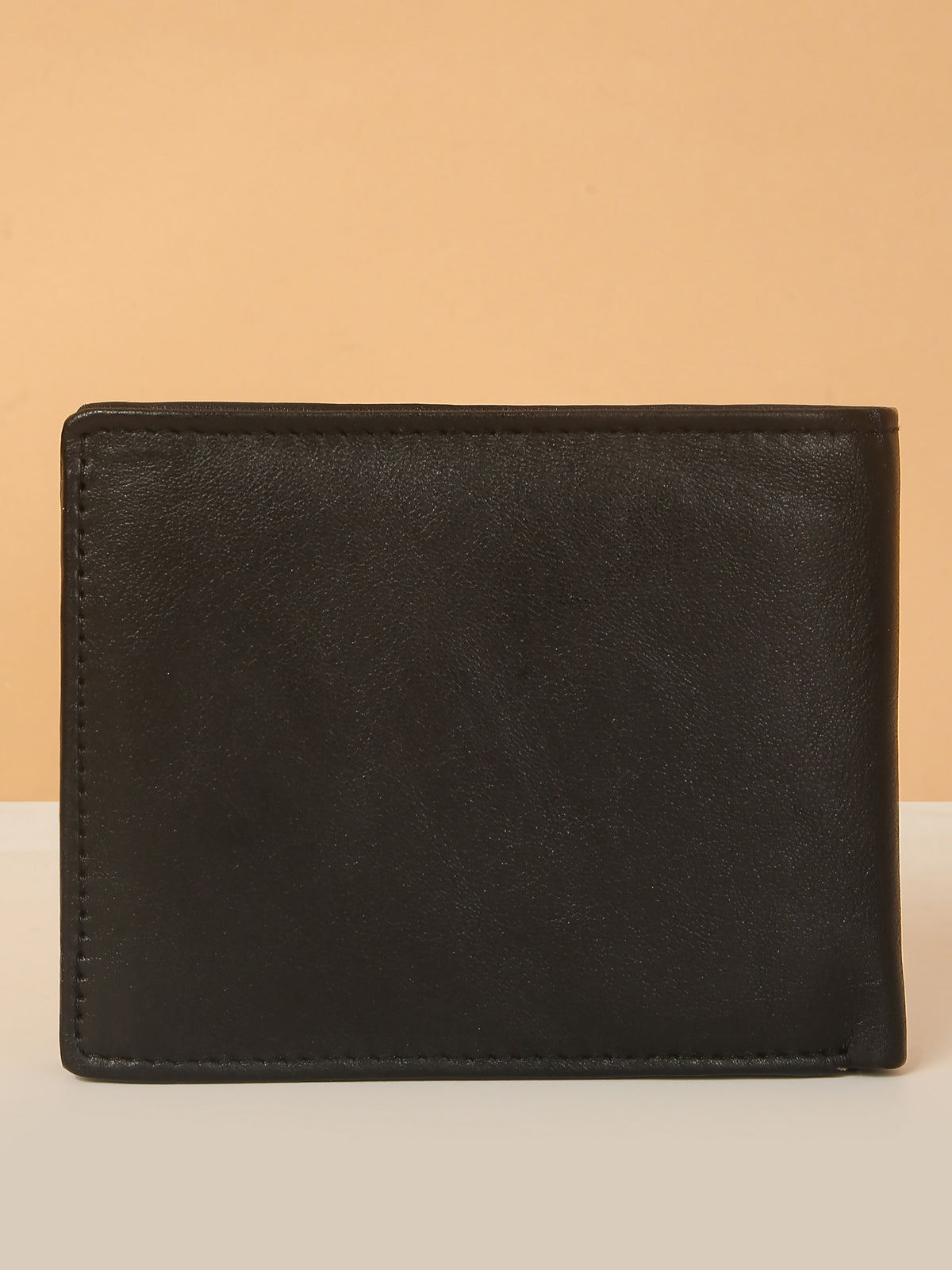 Black Bifold Leather Wallet for Men