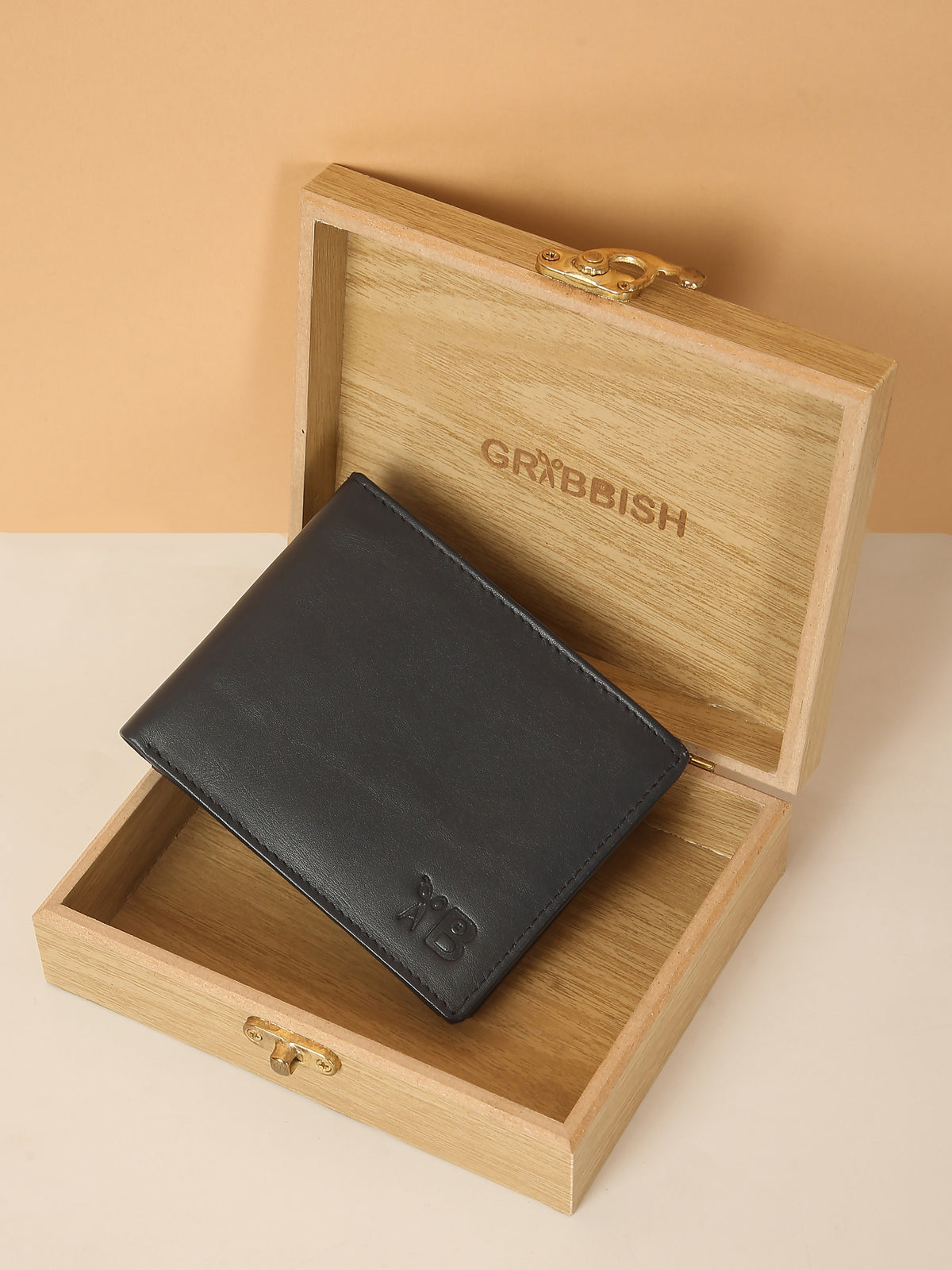 Blue Bifold Leather Wallet for Men – Multiple Card Slots