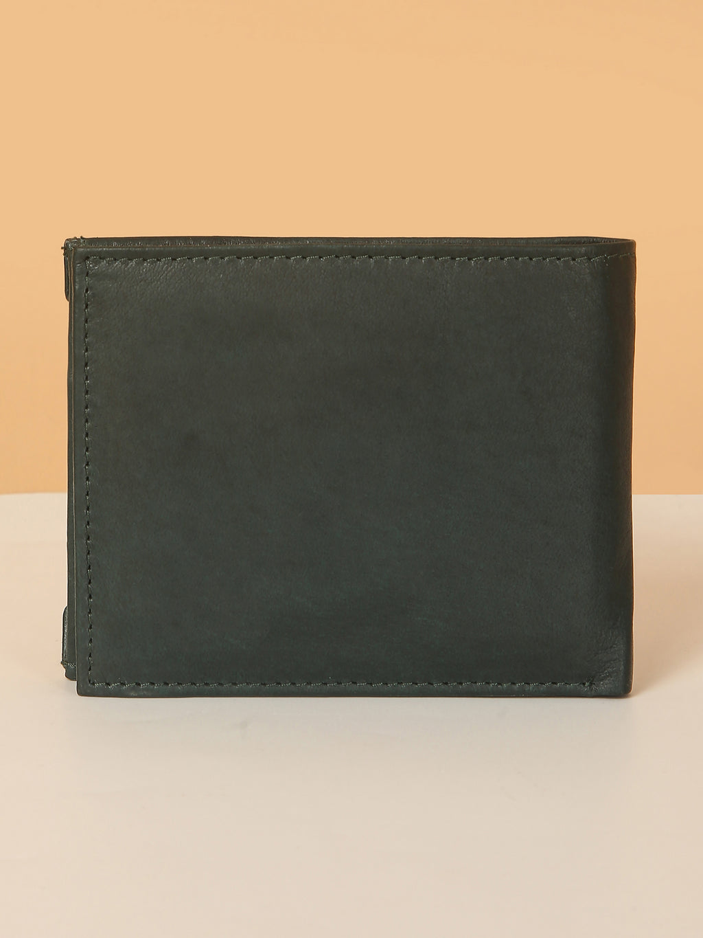 Green Bifold Leather Wallet for Men – Detachable Card Holder
