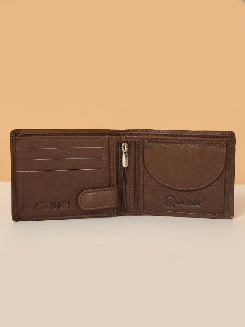 Brown Bifold Leather Wallet for Men