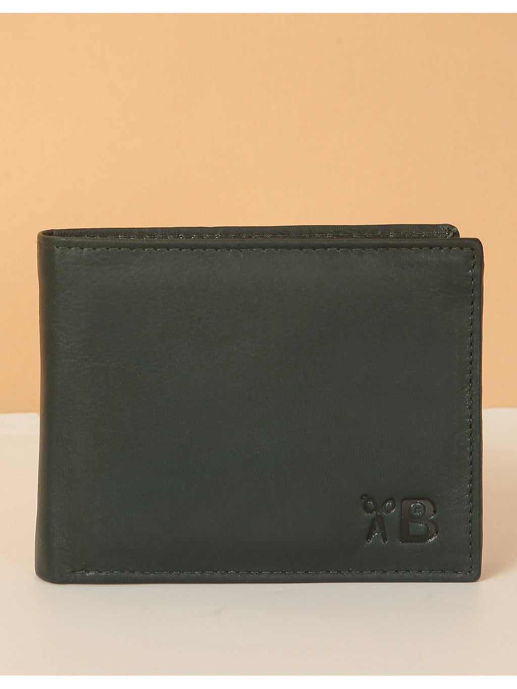 Green Bifold Leather Wallet for Men