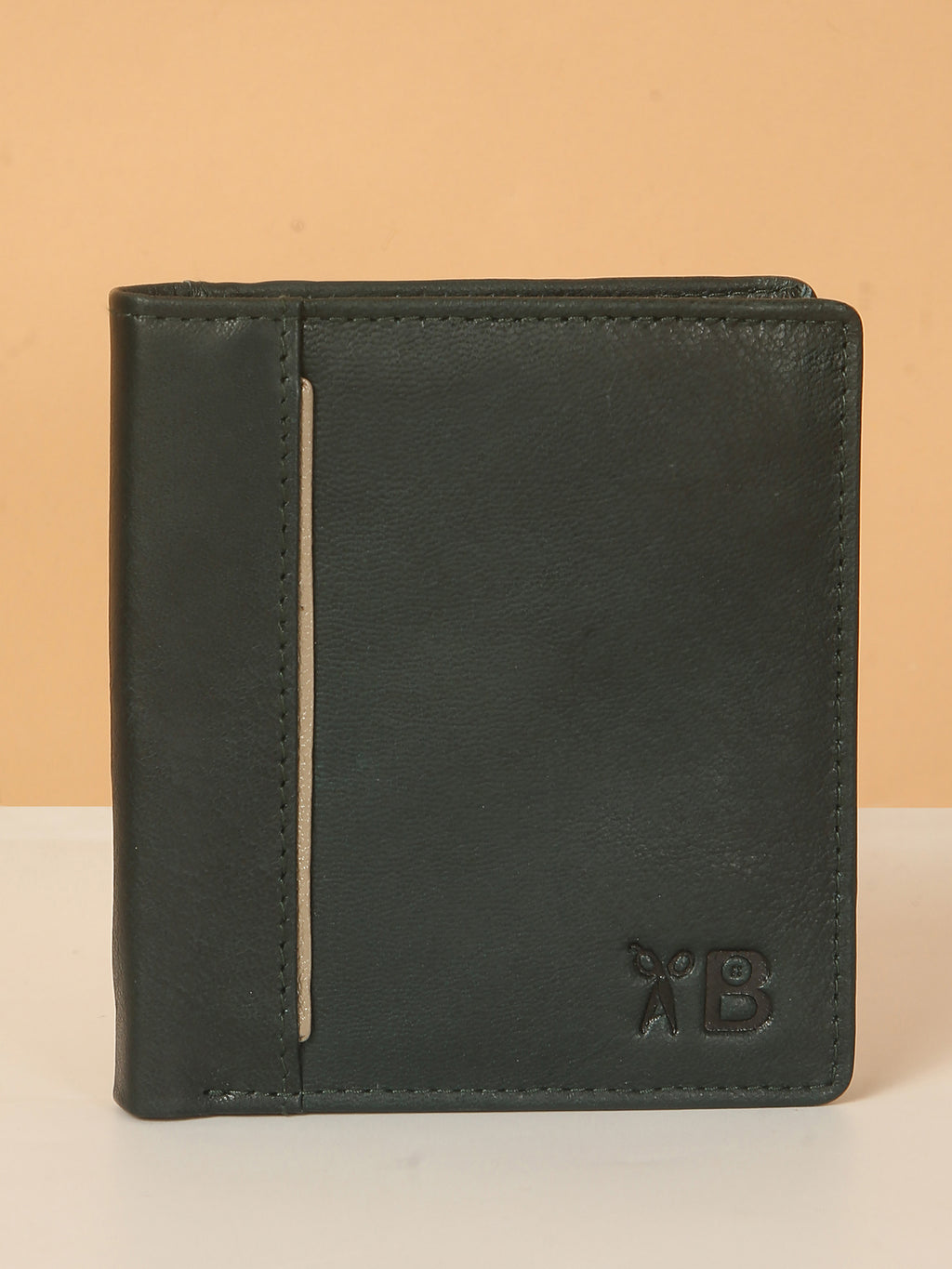 Green Leather Notebook Wallet for Men – Stylish & Functional