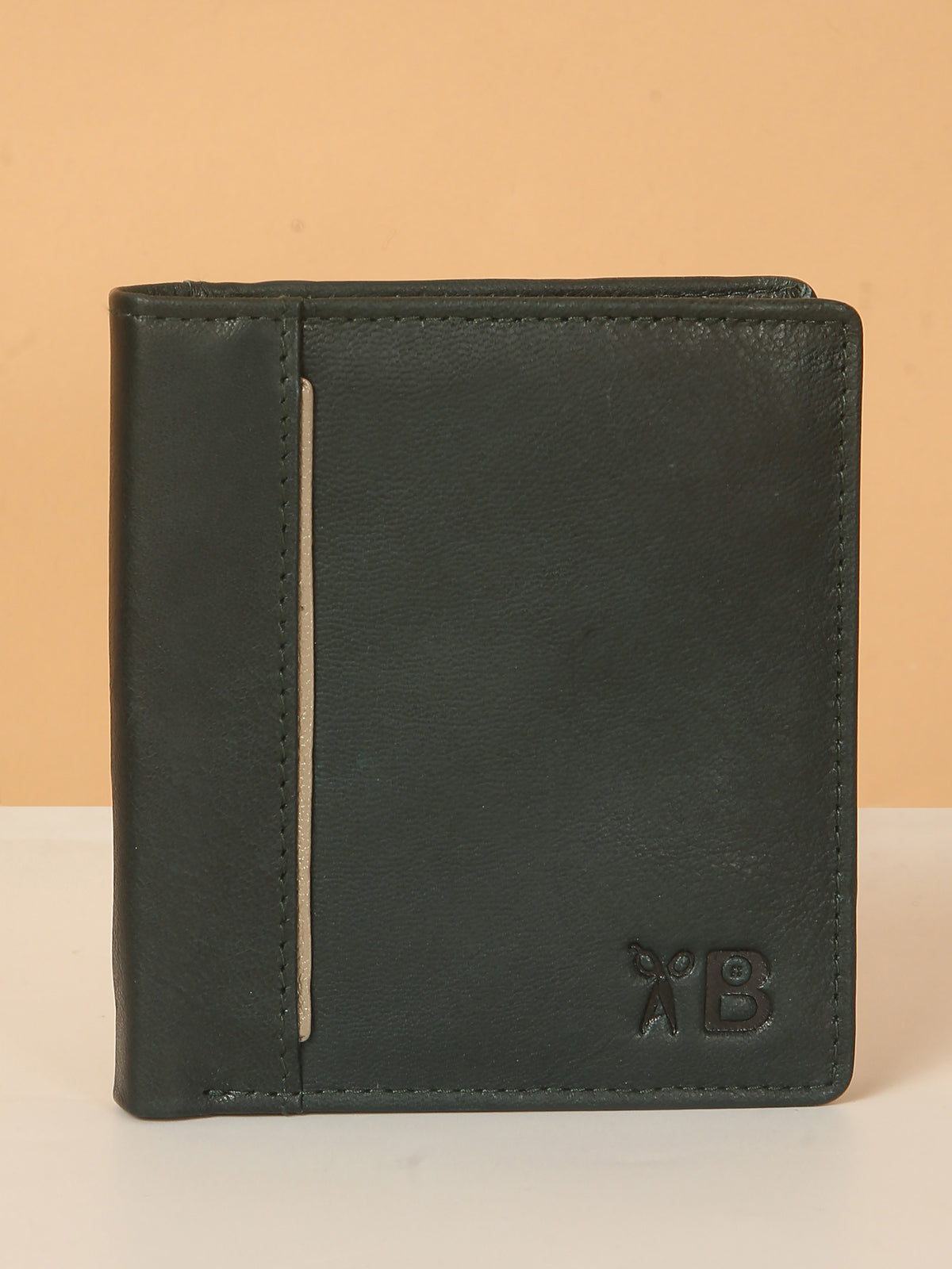 Green Leather Notebook Wallet for Men – Stylish & Functional