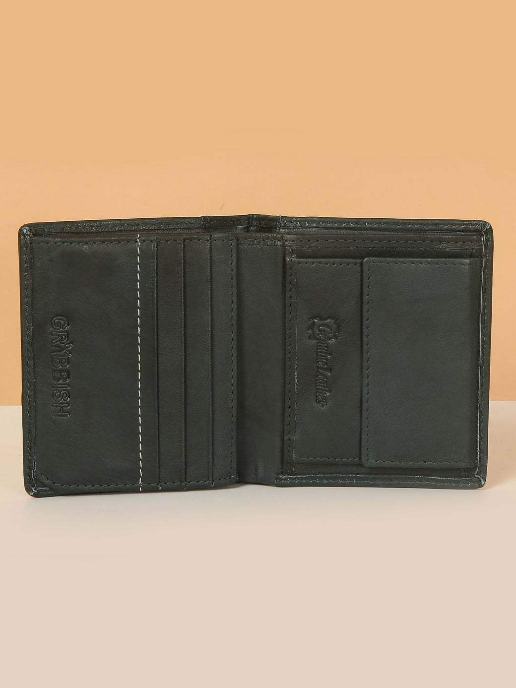 Green Leather Notebook Wallet for Men – Stylish & Functional
