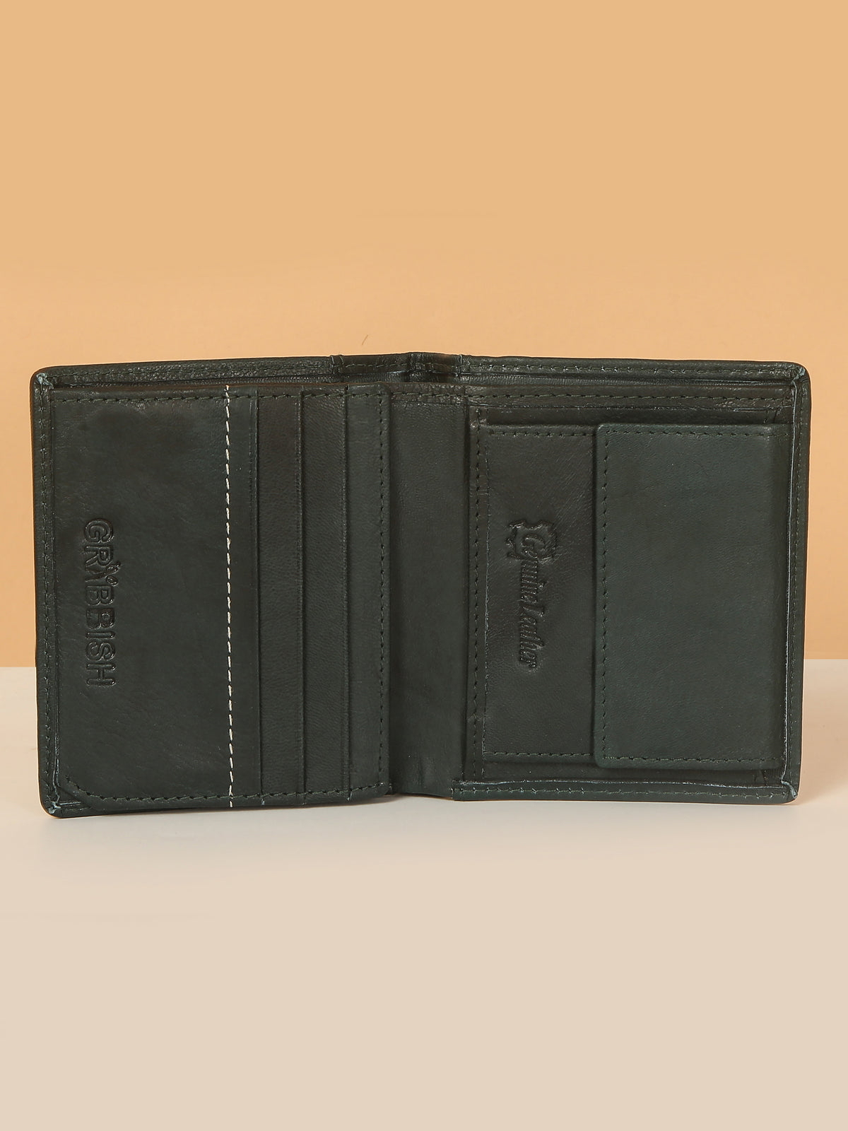 Green Leather Notebook Wallet for Men – Stylish & Functional