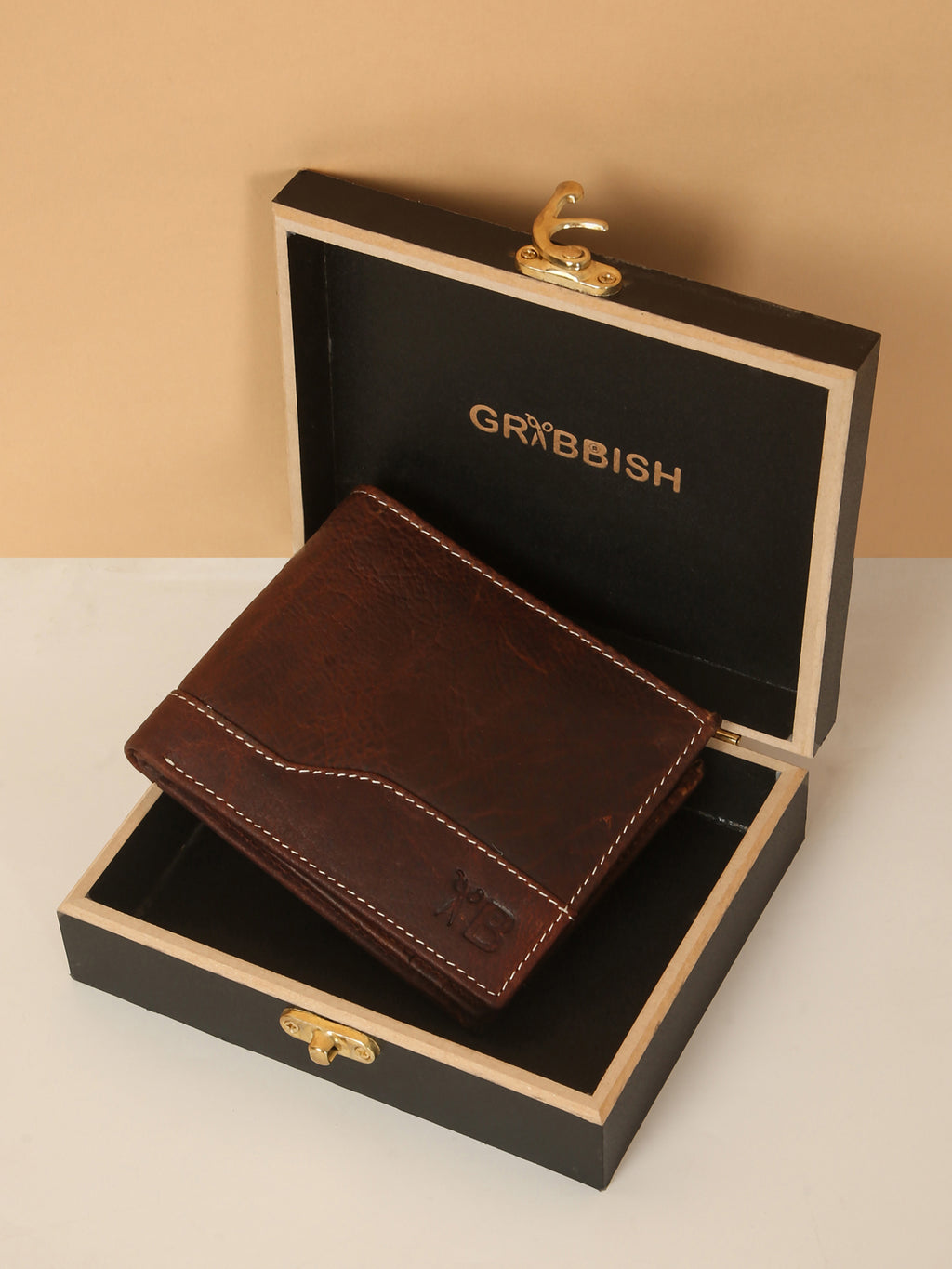 Brown Designer Bifold Leather Wallet for Men