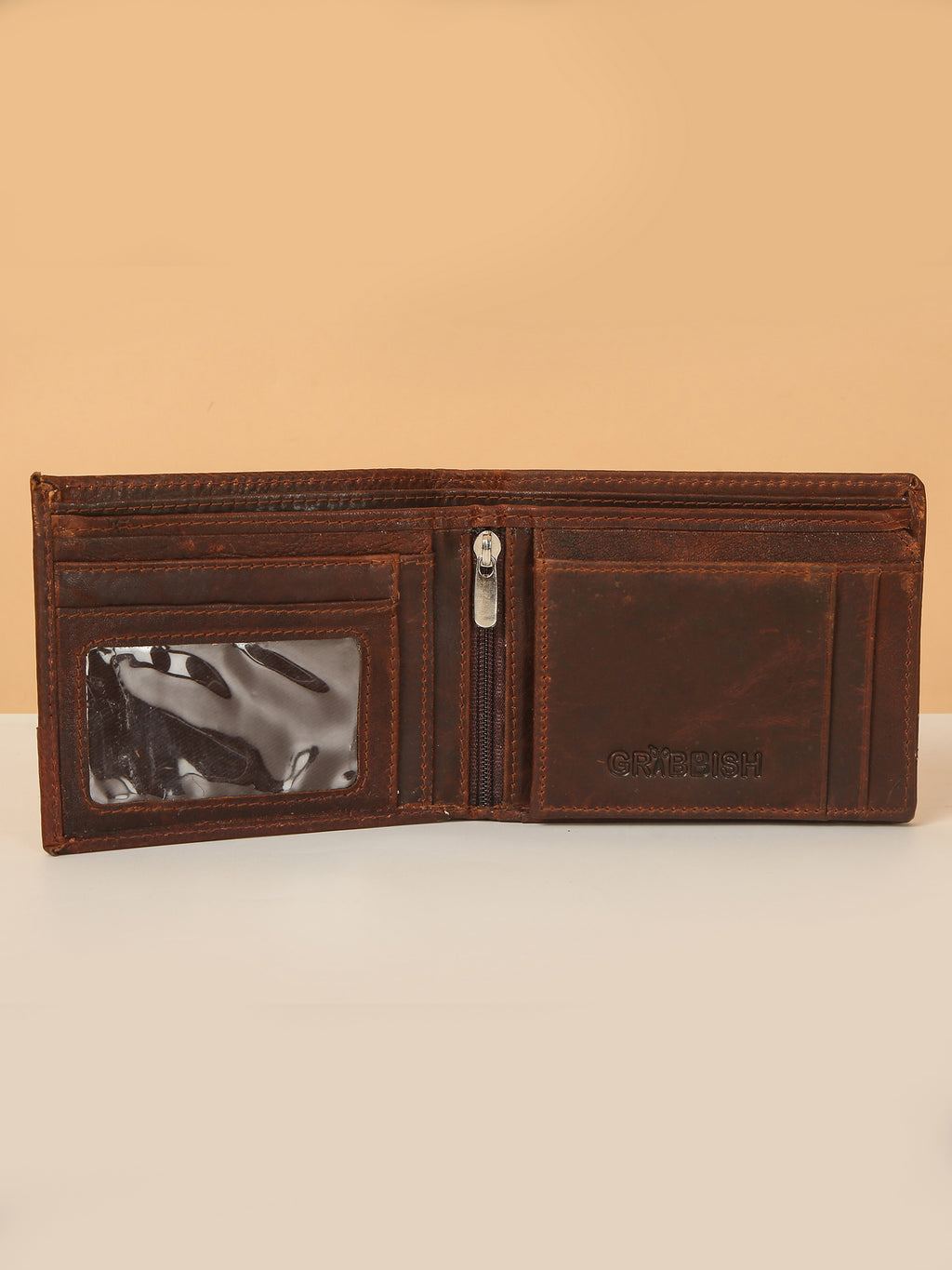 Brown Designer Bifold Leather Wallet for Men