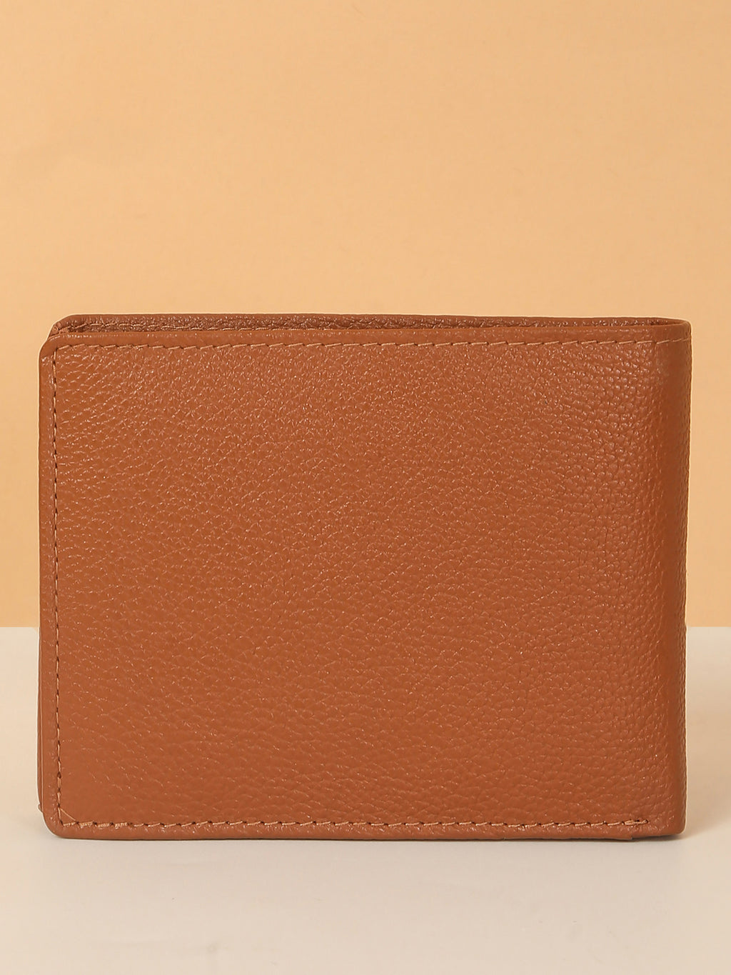 Tan Bifold Leather Wallet for Men – ID Card Slot & Slim Design
