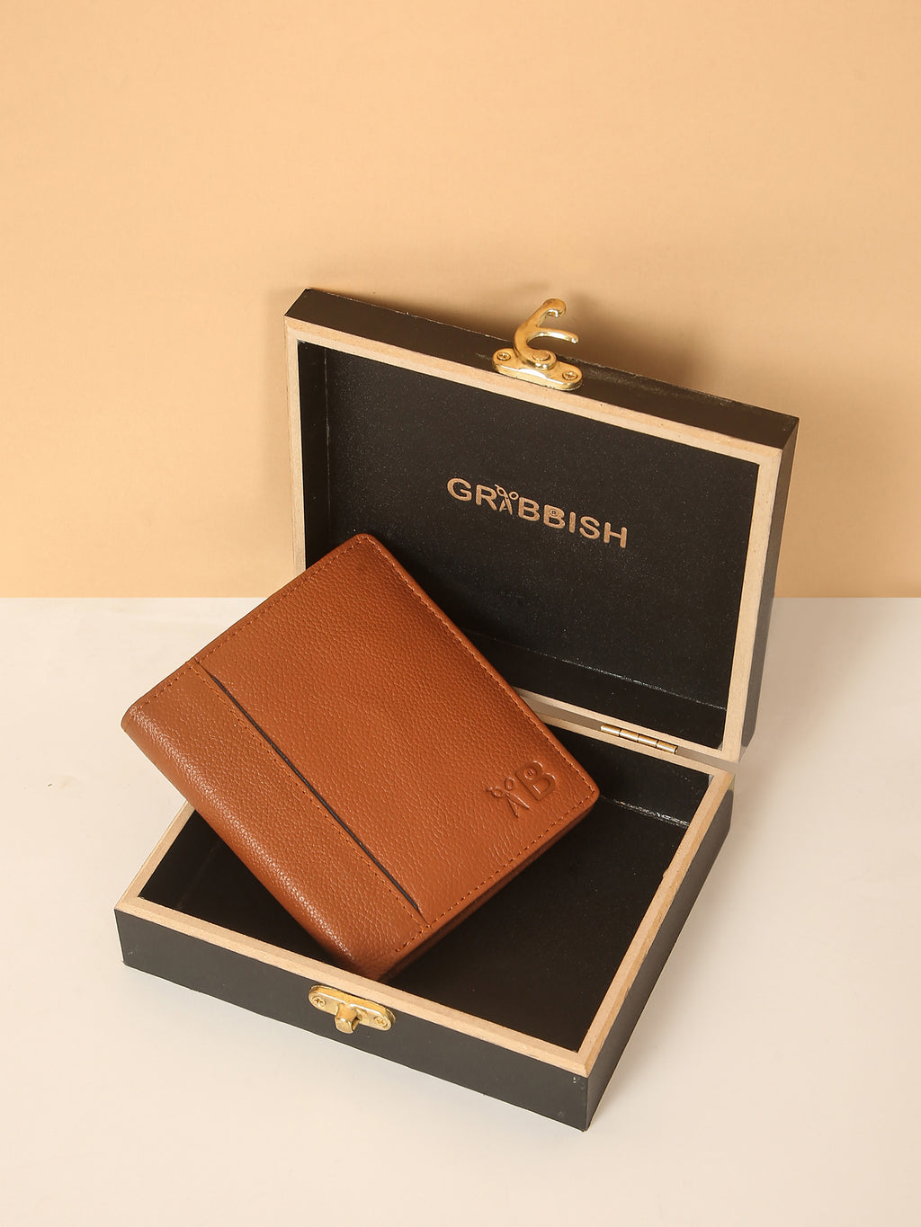 Tan Leather Notebook Wallet for Men – Classic Style & Practical Design