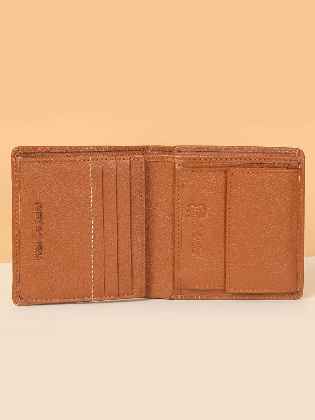 Tan Leather Notebook Wallet for Men – Classic Style & Practical Design