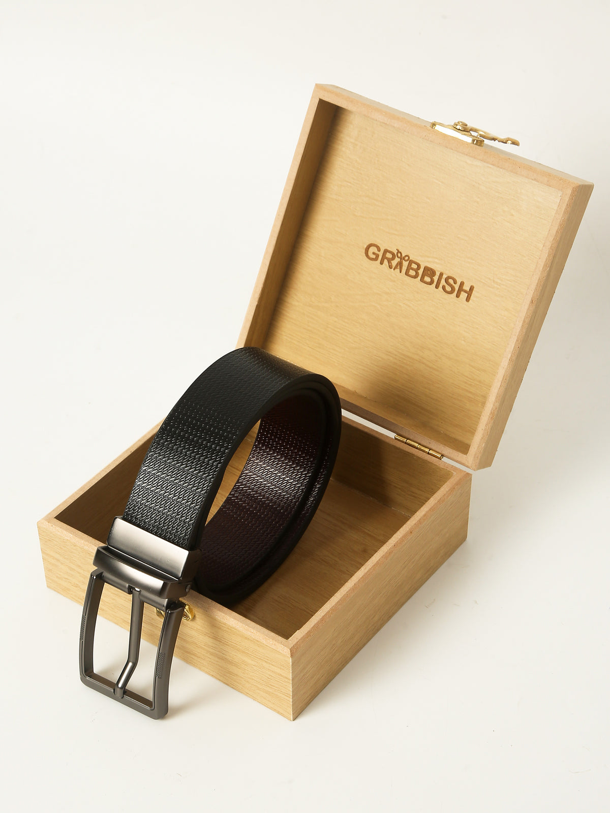 Luxor Reversible Leather Belt – Black & Brown