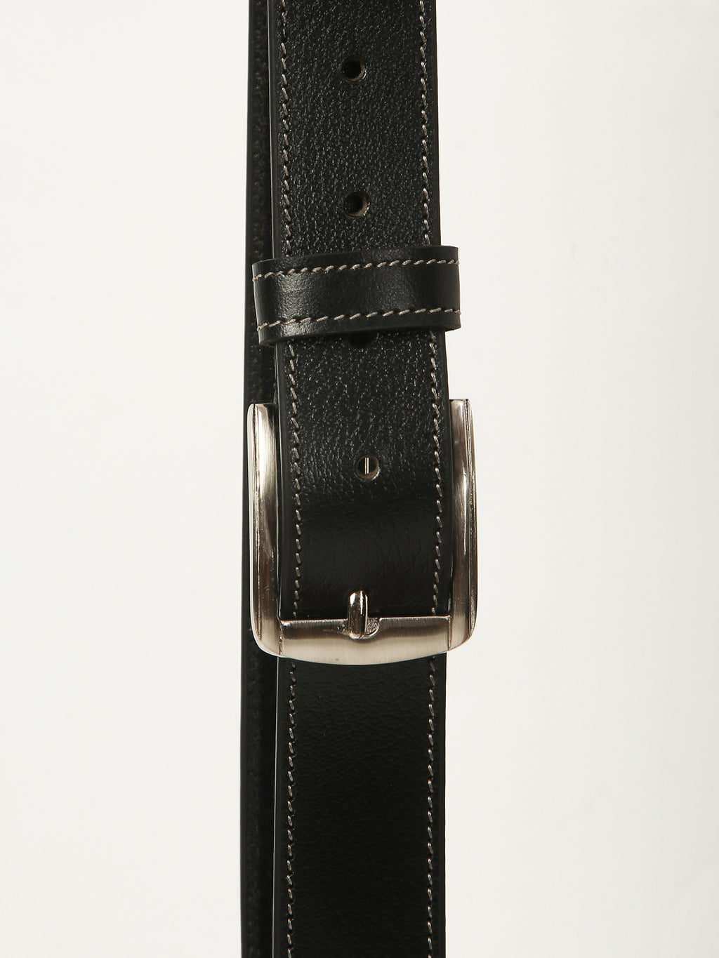 Casual Black Leather Belt – Genuine Leather Comfort with Everyday Style