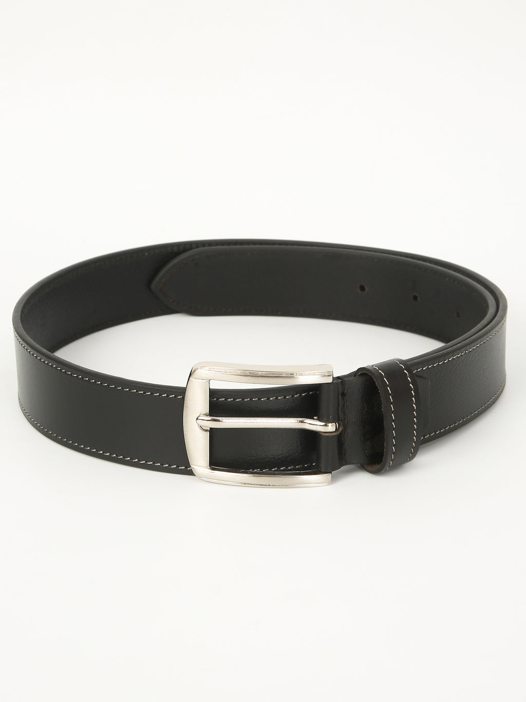 Casual Black Leather Belt – Genuine Leather Comfort with Everyday Style
