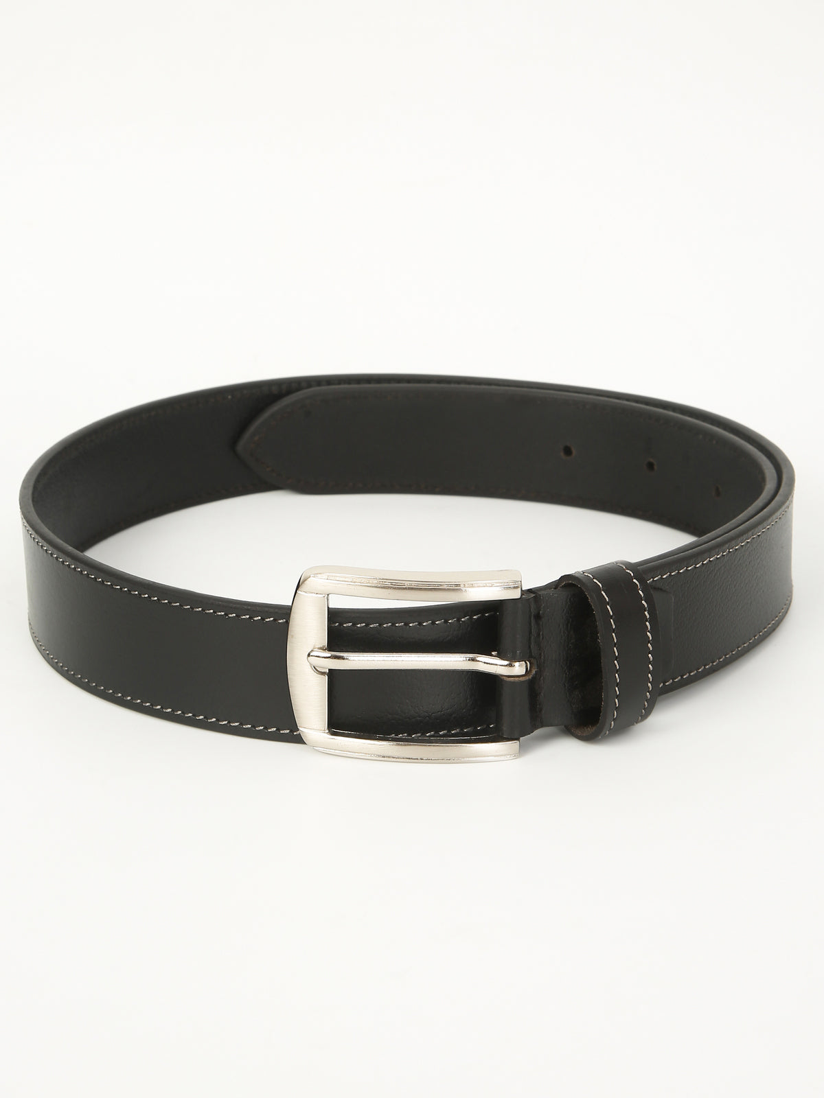 Casual Black Leather Belt – Genuine Leather Comfort with Everyday Style