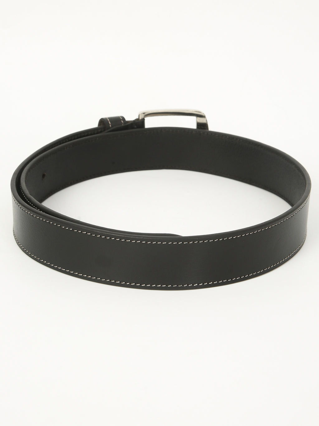 Casual Black Leather Belt – Genuine Leather Comfort with Everyday Style